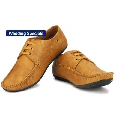 ₹464 | Tan Men’s Premium Leather Loafers – Comfort &amp; Style Steal