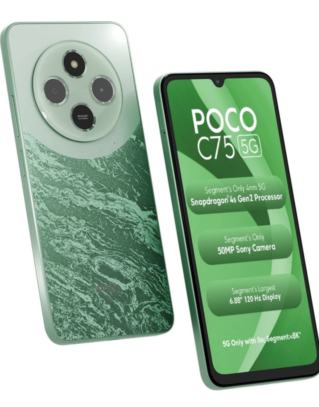 ₹8,299 | POCO C75 5G Smartphone – Big Display, Powerful Performance &amp; Long Battery Life