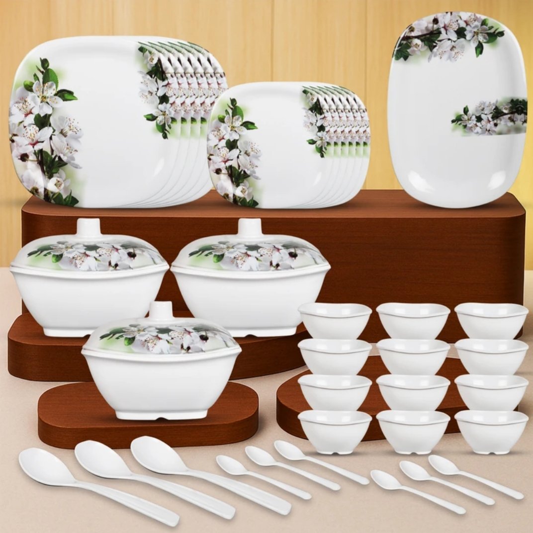 ₹1,149 – 40-Piece Elegant Melamine Dinner Set for 6