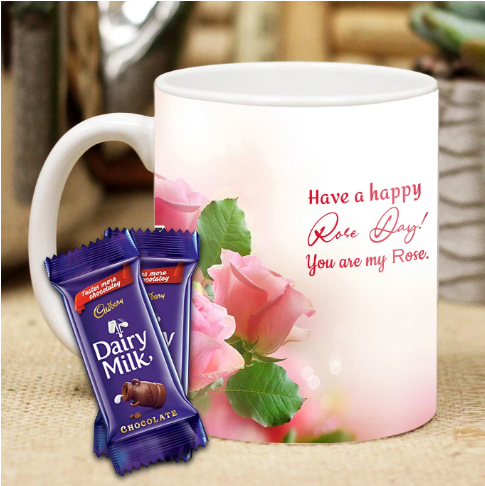 ₹253 - Midiron Valentine Day Gift Hamper with Printed Mug and Chocolates