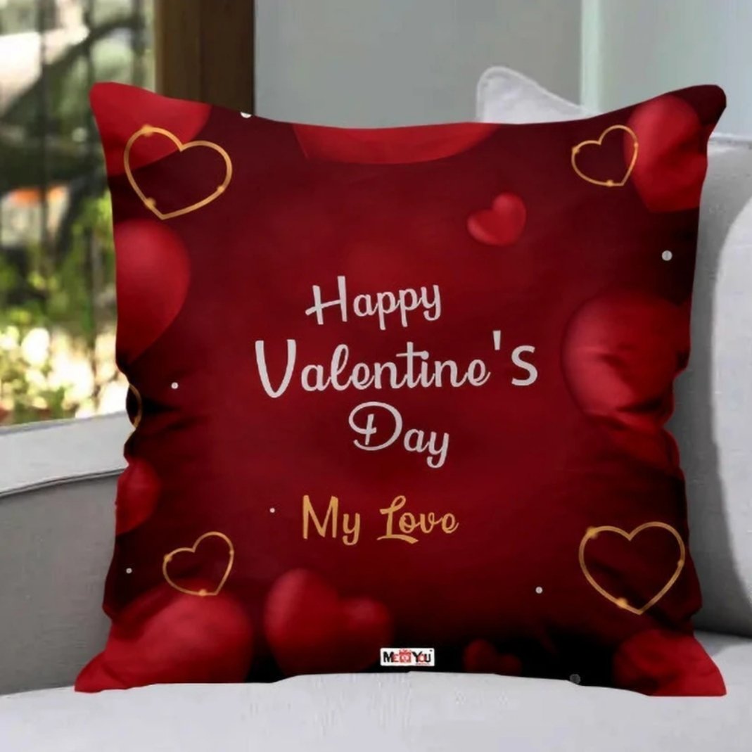 ₹208 Happy Valentine Day Love Cushion | Satin Microfibre Gift Set