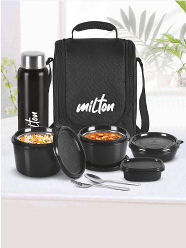 ₹899 Only! Milton Pro Lunch 5-Piece Tiffin Set with Insulated Jacket