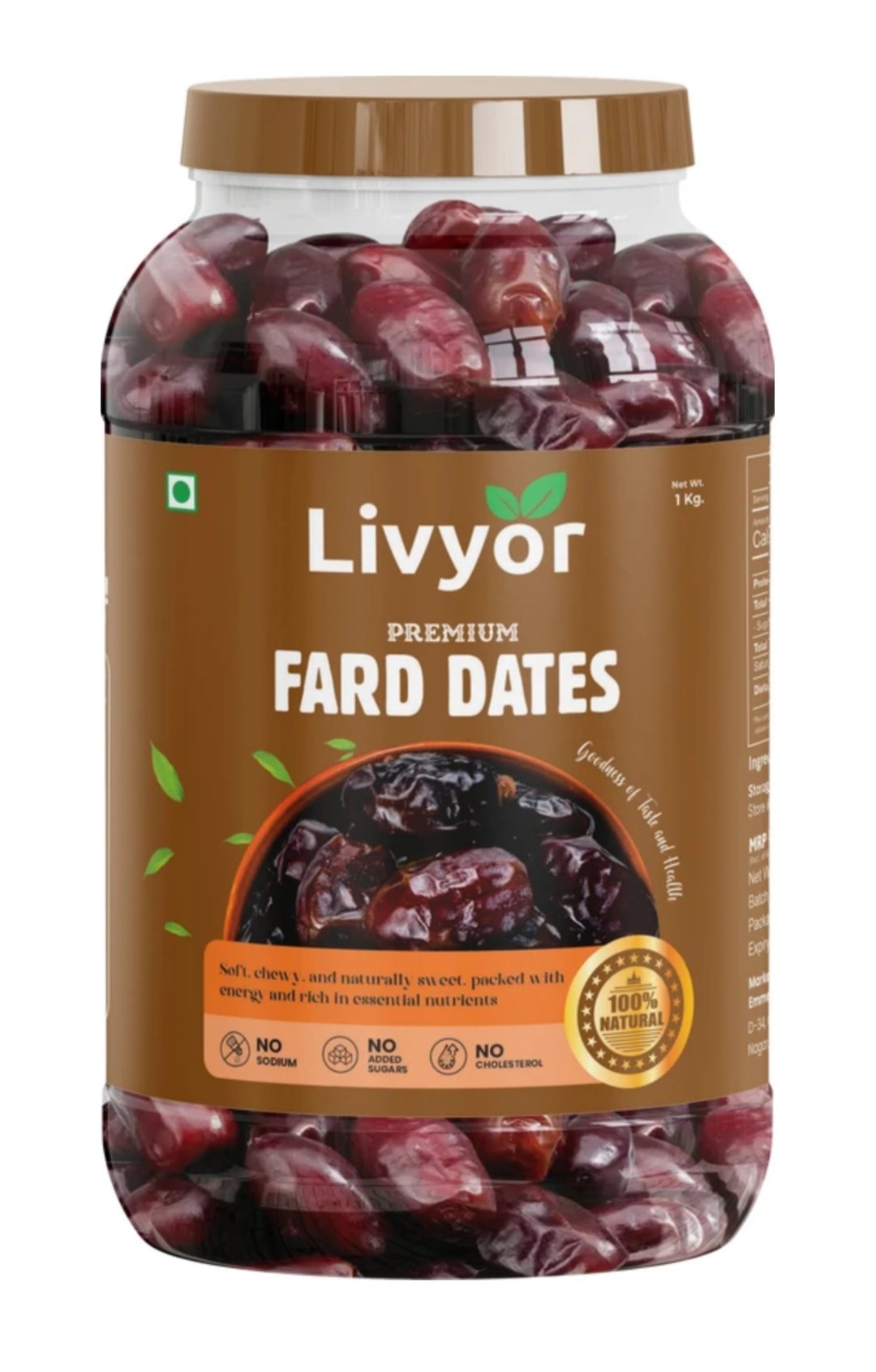 ₹477 - LIVYOR Premium Fard Dates (1 kg) | 47% OFF Healthy Superfood 🌴✨