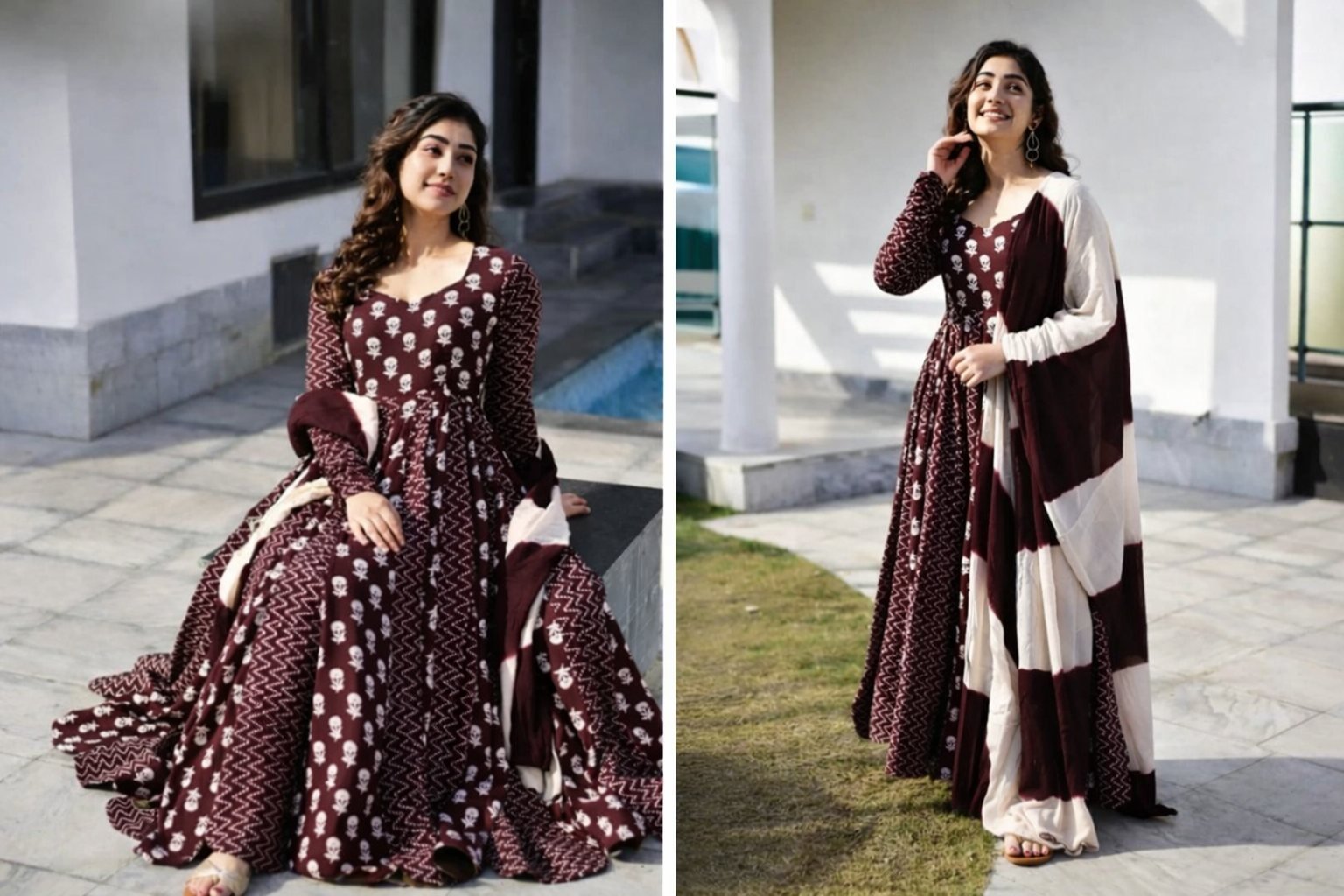 ₹581 – Women Floral Printed Anarkali Kurta with Dupatta | 42% OFF Deal!