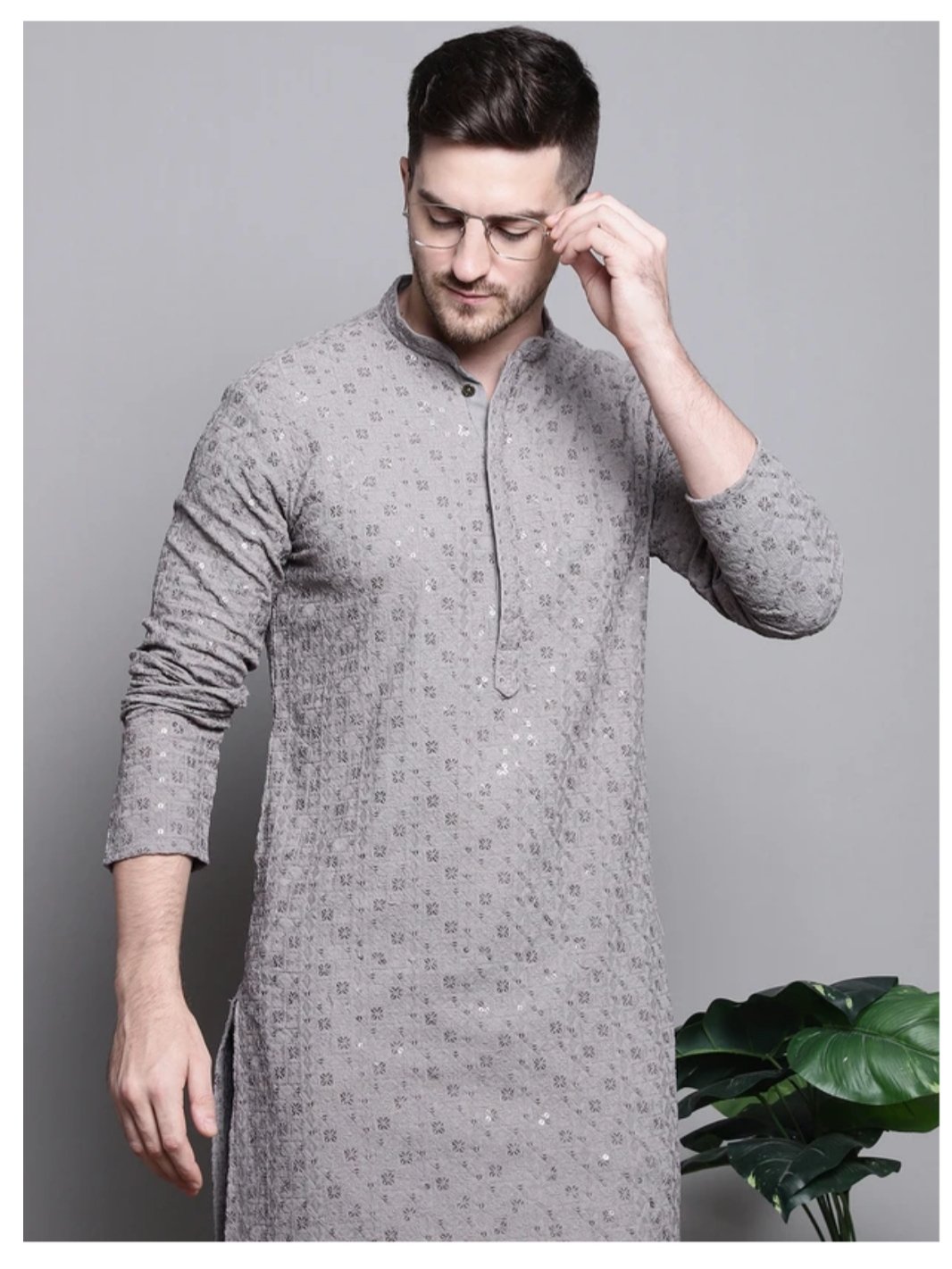 ₹706 – Jompers Men Embroidered Straight Kurta | 86% OFF
