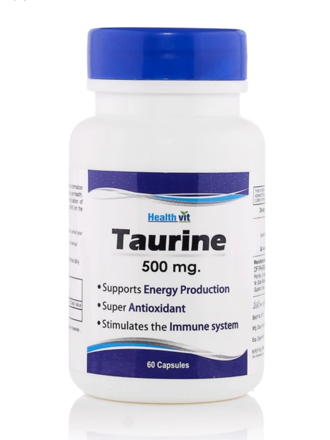 ₹135 – 83% OFF HealthVit Taurine 500 mg (60 Capsules)