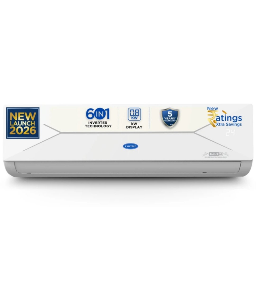 ₹33,990 Carrier 1.5 Ton 3 Star AI Inverter Split AC | 6-in-1 Convertible, Insta Cool | 48% OFF