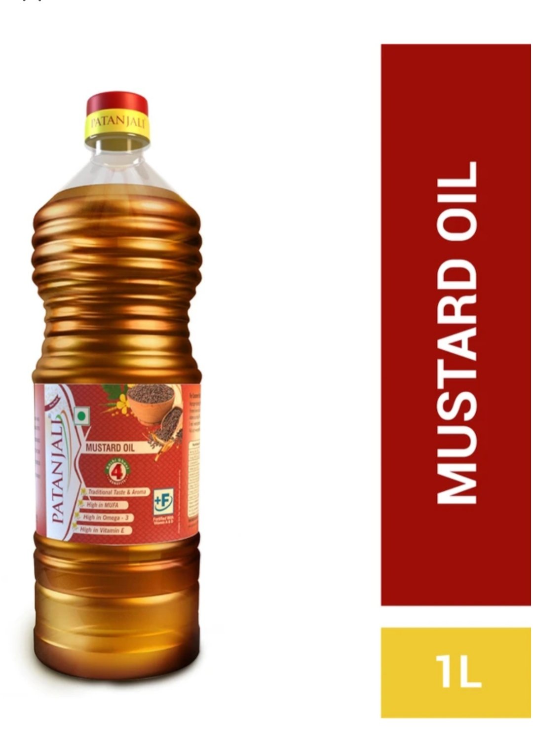 ₹163 Patanjali Kachi Ghani Mustard Oil 1L | Pure Sarson Tel for Cooking 29% OFF