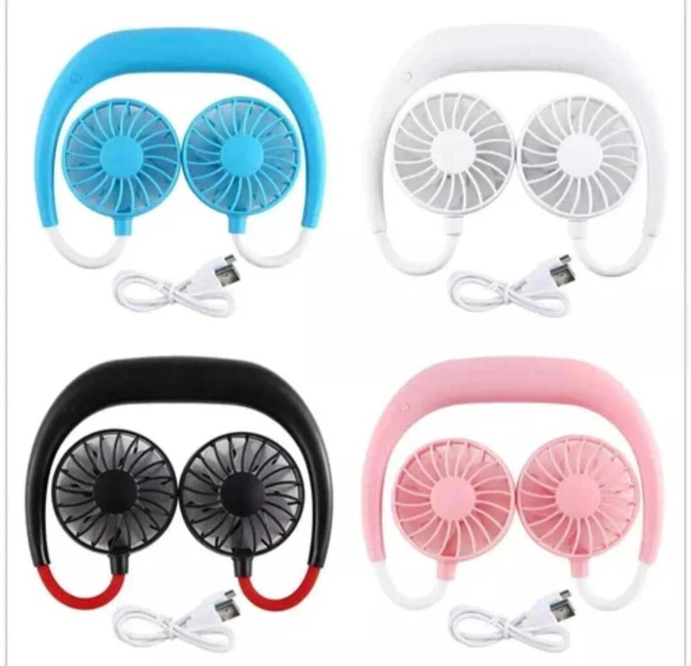 ₹345 Portable Neck Fan | USB Rechargeable Hands-Free Cooling Fan 42% OFF