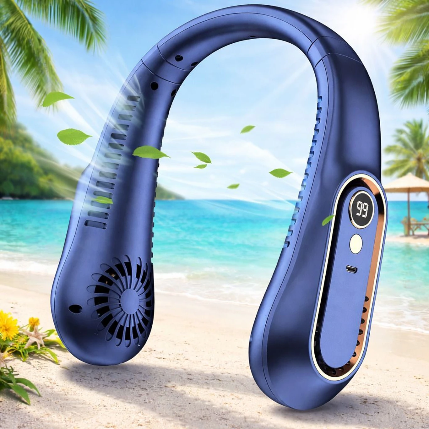 ₹824 Portable Neck Fan Rechargeable | Mini Cooling Fan Deal