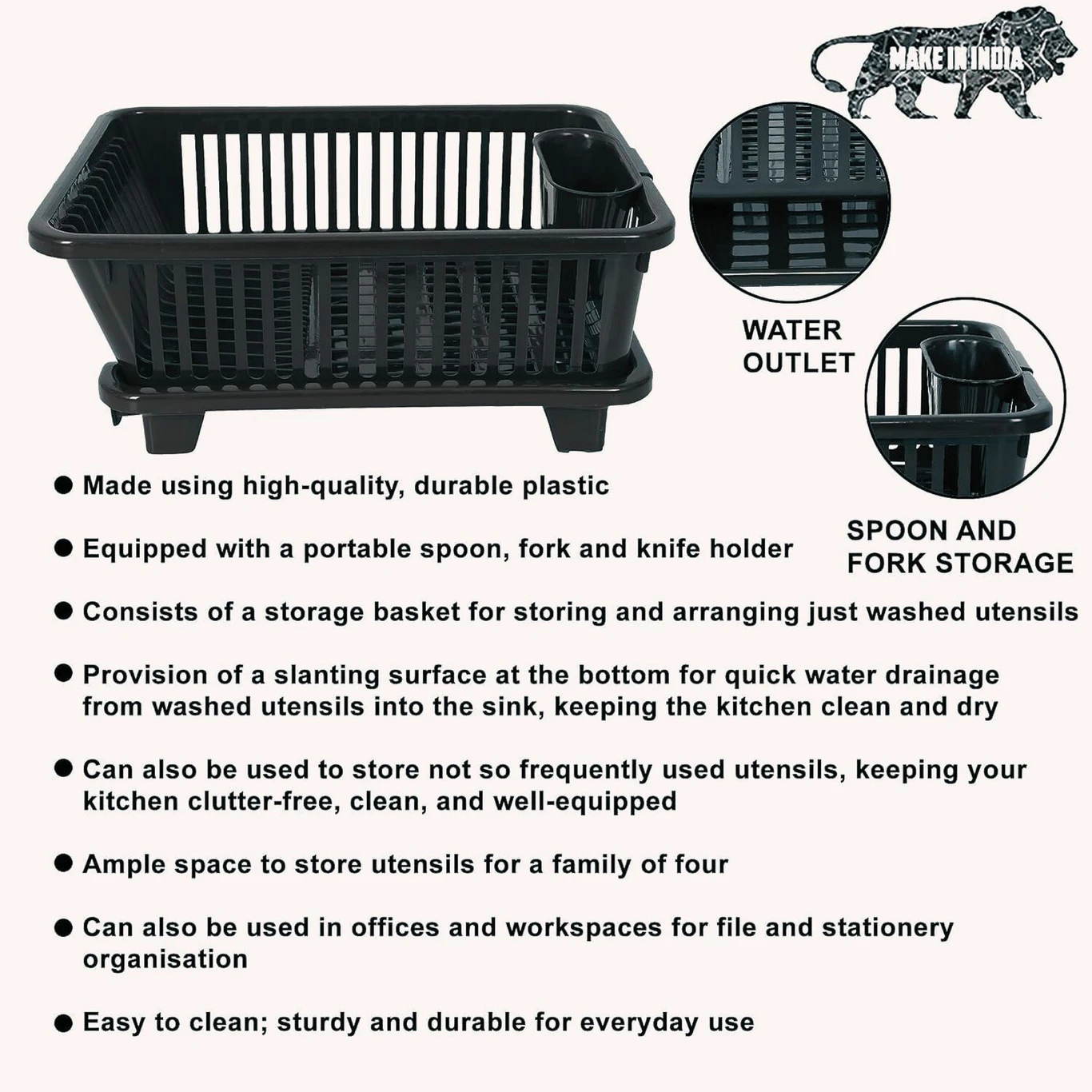 ₹200 Best Dish Drainer Rack India | 3 in 1 Kitchen Organizer