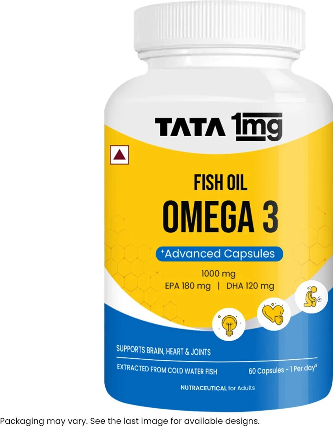 ₹266 Tata 1mg Fish Oil Omega 3 Capsules for Heart & Joint Care