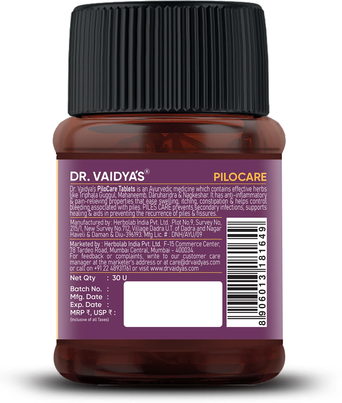 ₹639 Dr Vaidya’s Piles Care Ayurvedic Capsules for Fast Relief