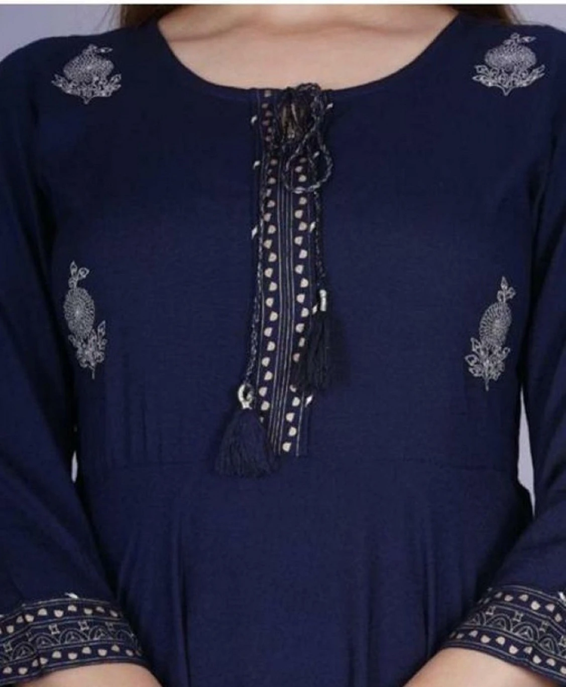 ₹297 Women Printed Anarkali Kurta Stylish Ethnic Wear Deal India