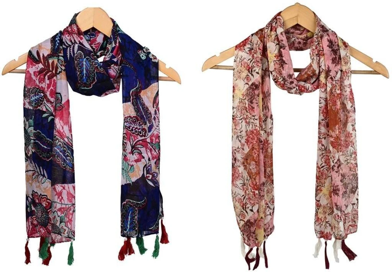 ₹165 Printed Chiffon Women Scarf Stylish Fashion Accessory Deal India