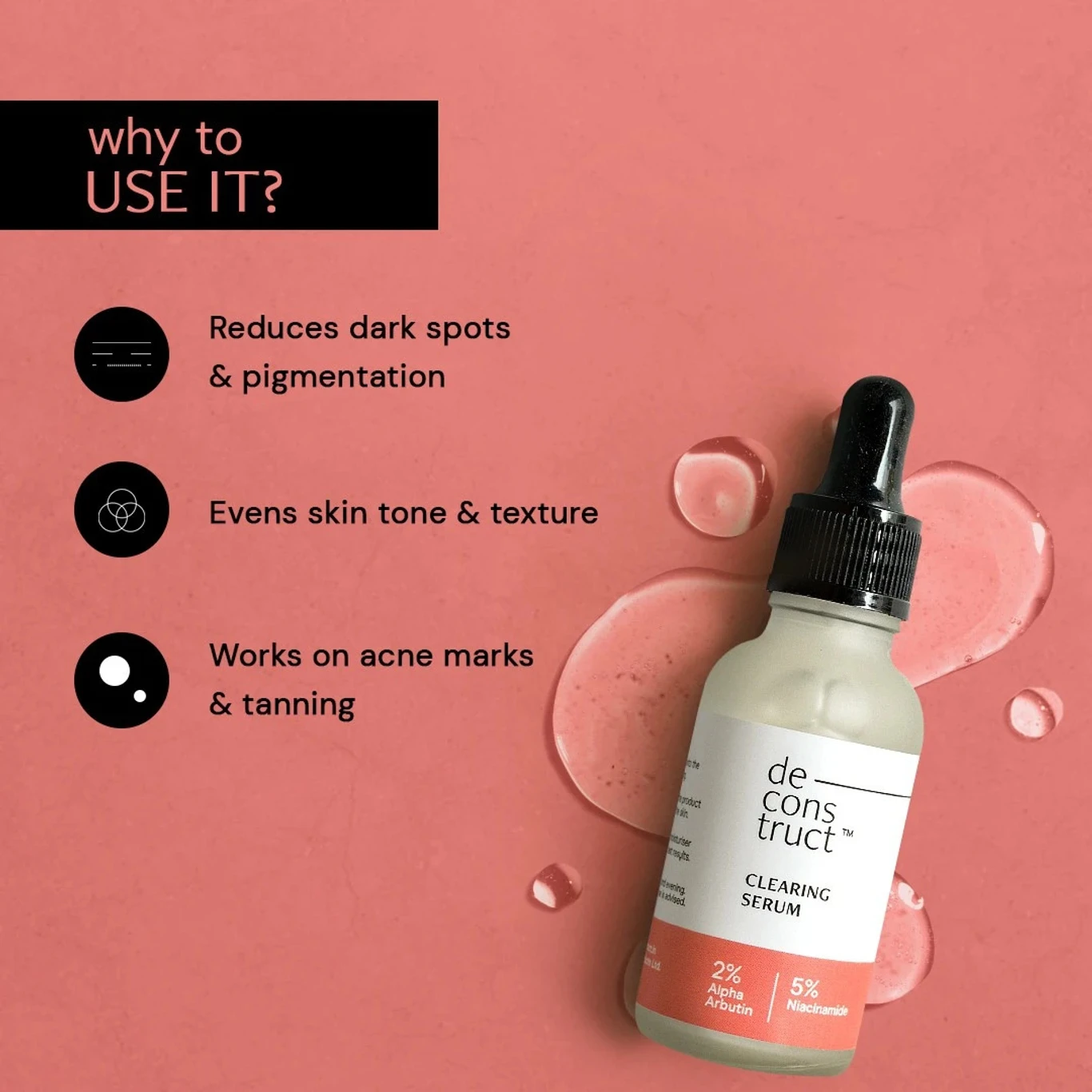 ₹179 Deconstruct Niacinamide Serum Trusted by 42,007+ Buyers