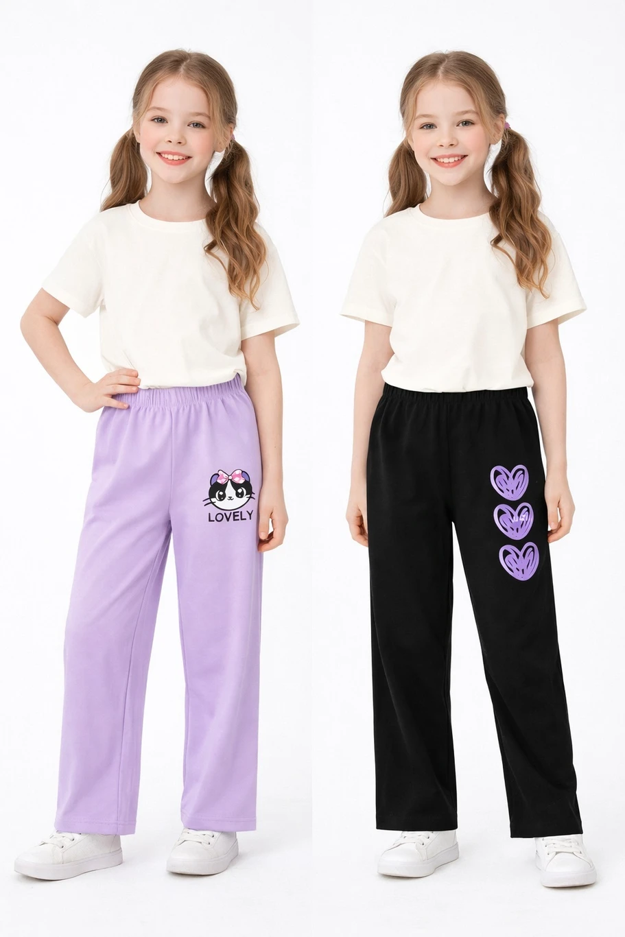 ₹299 Girls Cotton Track Pants | Trendy Casual Kids Wear India