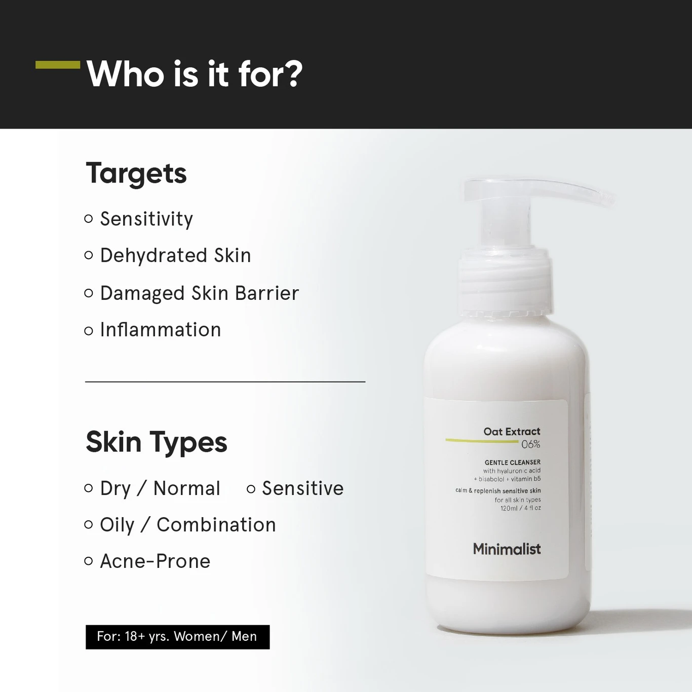 ₹269 Minimalist Gentle Cleanser for Sensitive & Hydrated Skin