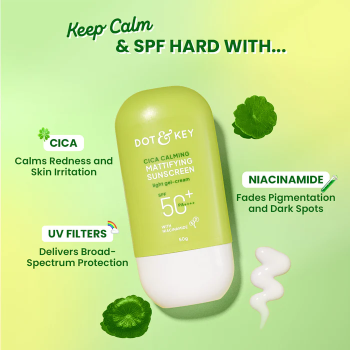 ₹595 Dot & Key Cica Niacinamide Sunscreen SPF 50+ PA++++