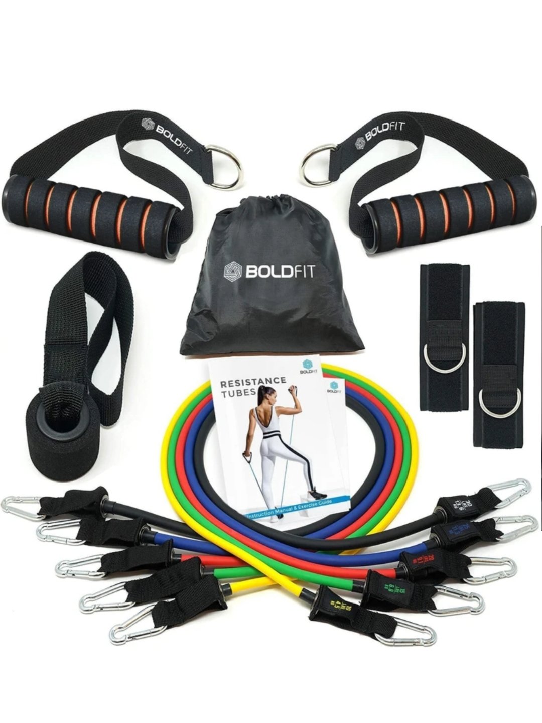 Boldfit Resistance Tube Set for Home Gym and Daily Fitness Training