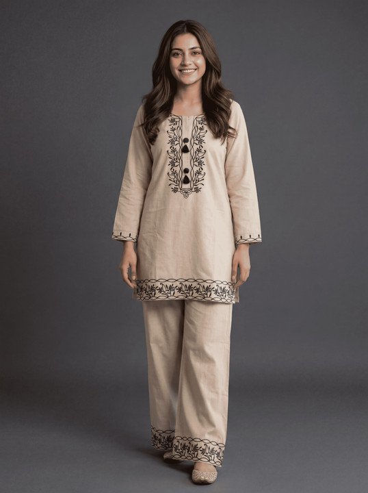 PrinceFebrics Women Embroidered Straight Kurta Stylish Ethnic Kurti for Casual &amp; Festive Wear