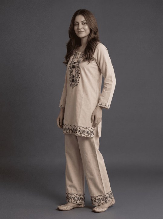 PrinceFebrics Women Embroidered Straight Kurta Stylish Ethnic Kurti for Casual &amp; Festive Wear