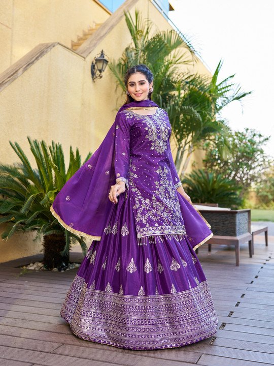 Skyliner Embroidered Anarkali Set for Refined Festive Occasions