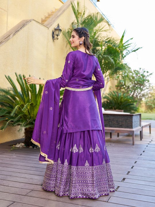 Skyliner Embroidered Anarkali Set for Refined Festive Occasions