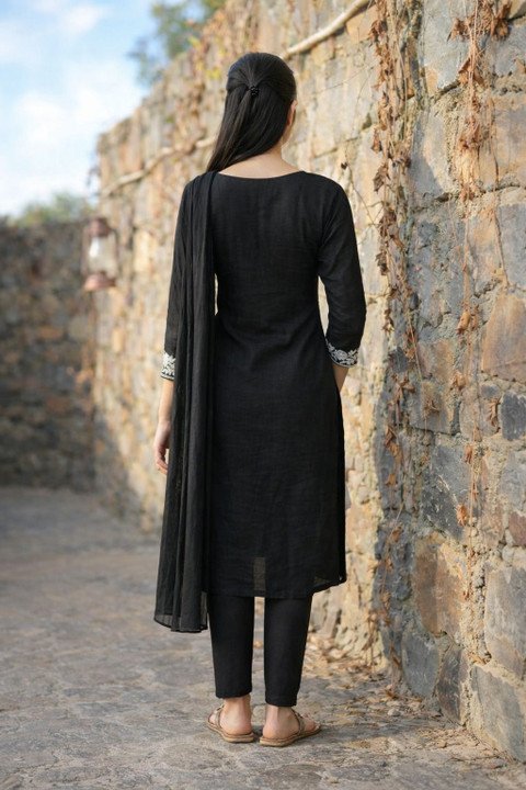 Jaipuri Bunaai Kurta Dupatta Set for Elegant Festive Ethnic Wear