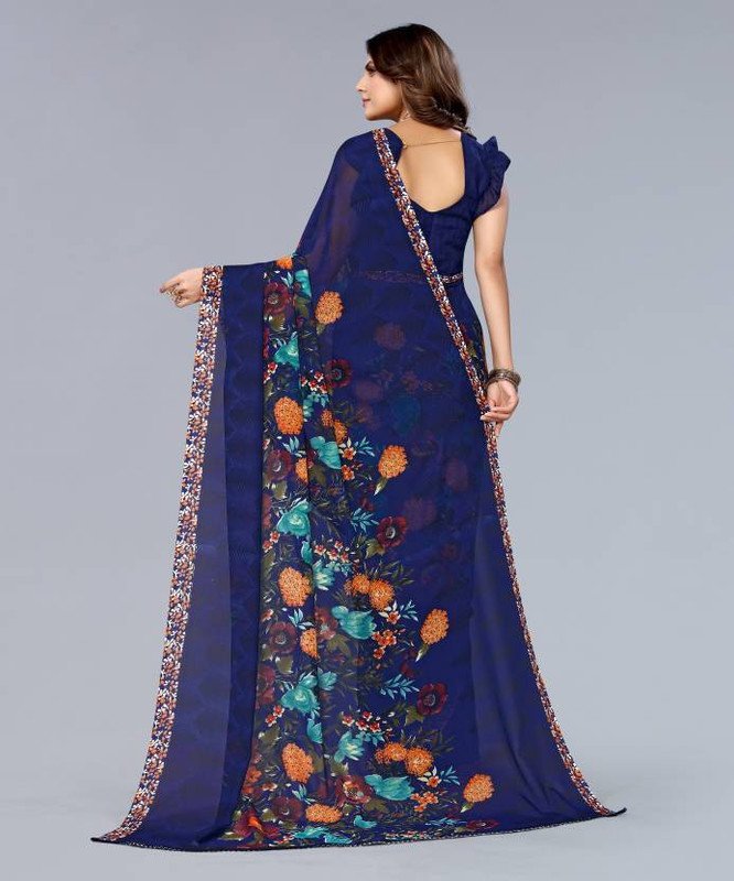 Kanooda Prints Georgette Saree at ₹298 for Daily Ethnic Styling
