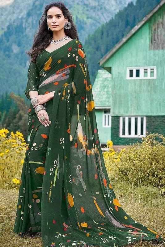 Priyashi Bollywood Georgette Saree at ₹289 for Elegant Ethnic Looks