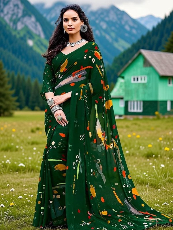 Priyashi Bollywood Georgette Saree at ₹289 for Elegant Ethnic Looks