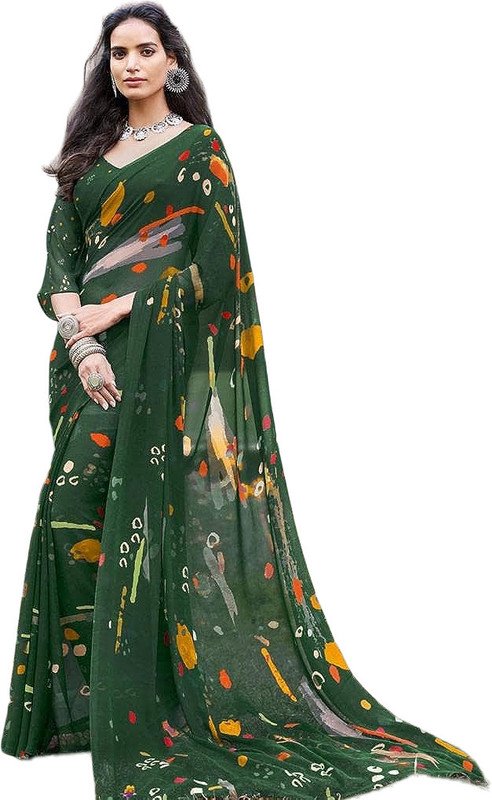 Priyashi Bollywood Georgette Saree at ₹289 for Elegant Ethnic Looks