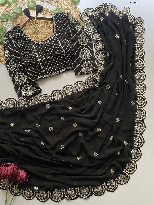 Krishnacollection9 Georgette Saree at ₹990 for Festive Glam Looks