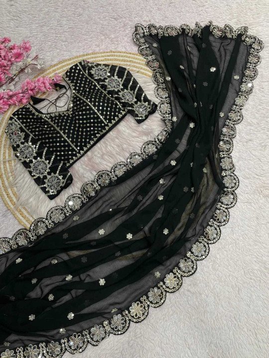 Krishnacollection9 Georgette Saree at ₹990 for Festive Glam Looks