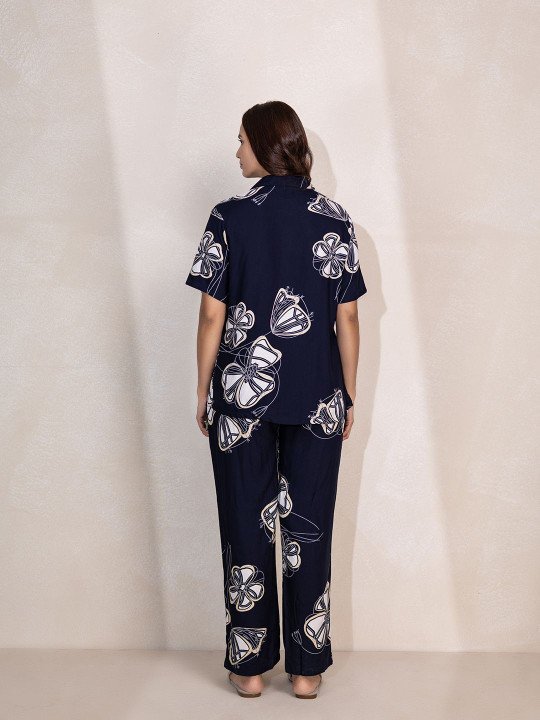 Tittli Blue Shirt Pyjama Set at ₹827 for Cozy Everyday Comfort