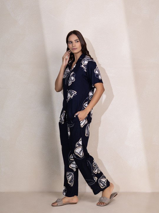 Tittli Blue Shirt Pyjama Set at ₹827 for Cozy Everyday Comfort