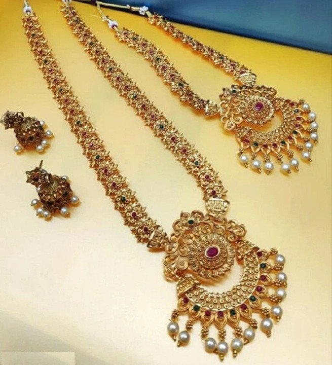 Gold Plated Jewellery Set for Festive Women Ethnic Fashion Styling