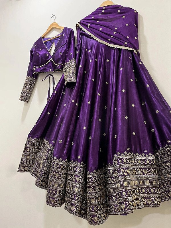 Trijal Fab Lehenga Choli at ₹808 for Festive Wedding Styling