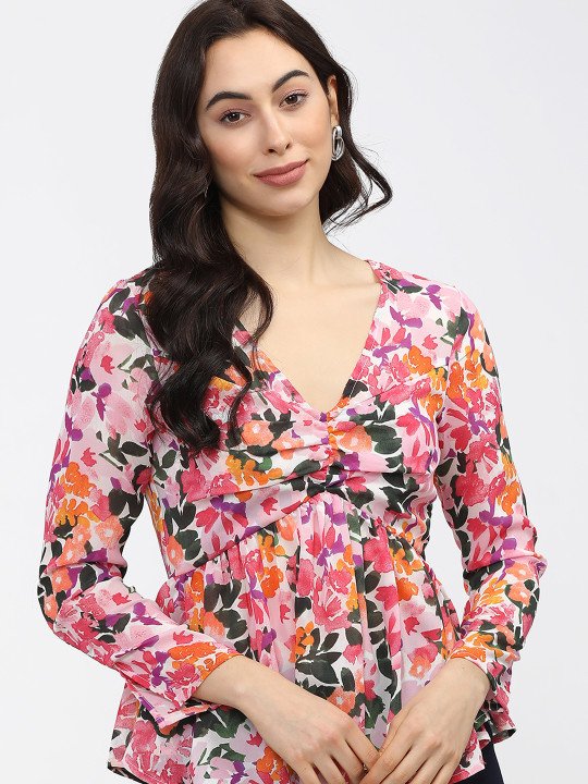 Tokyo Talkies Pink Printed Top at ₹261 for Casual Everyday Style
