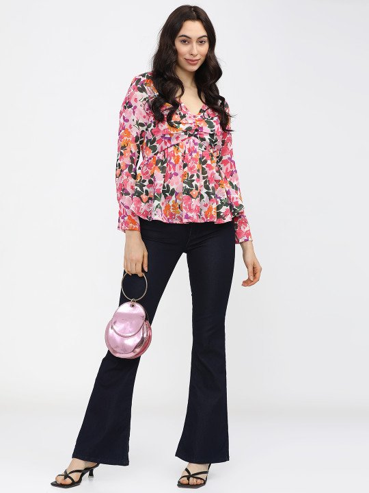 Tokyo Talkies Pink Printed Top at ₹261 for Casual Everyday Style