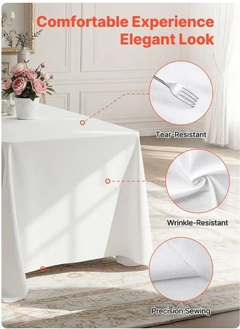 Satin Tablecloth for Elegant Wedding and Party Table Decoration