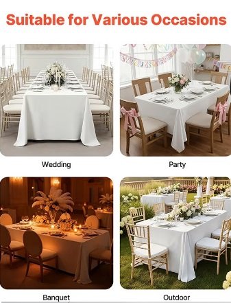 Satin Tablecloth for Elegant Wedding and Party Table Decoration