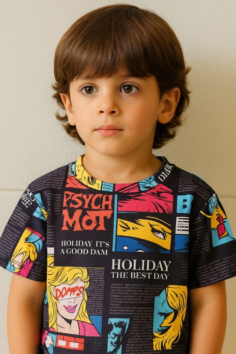 Ettukittu Boys Printed Cotton Blend Nightwear at ₹306
