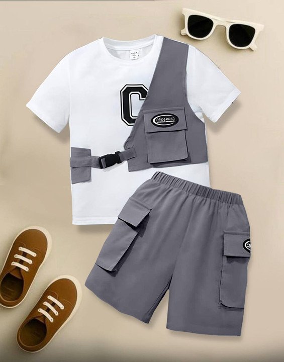 Snappy Kids Boys T-Shirt &amp; Shorts Set at ₹369 | Casual Wear Combo