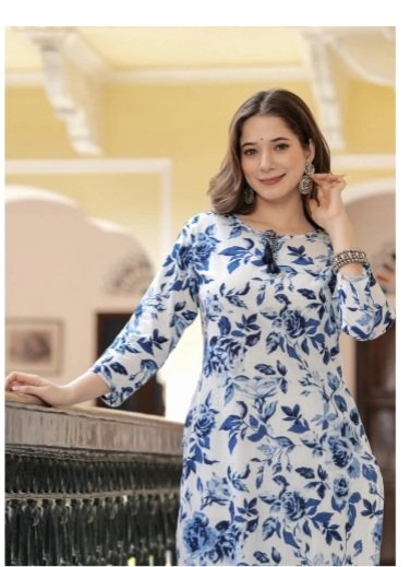 Women Floral Print Straight Kurta for Casual Everyday Styling