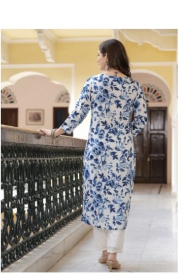 Women Floral Print Straight Kurta for Casual Everyday Styling