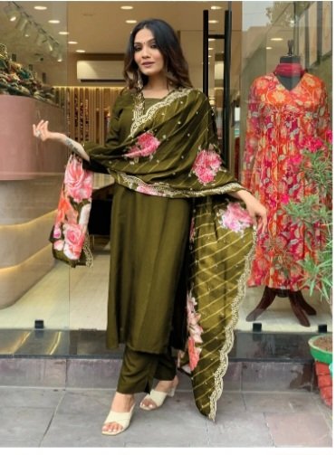 ZINARIYA FAB Women Kurta Pant and Dupatta Set for Festive Looks