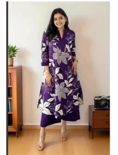 VIRIDIAN Women Kurta Palazzo Set for Festive Traditional Outfit Days