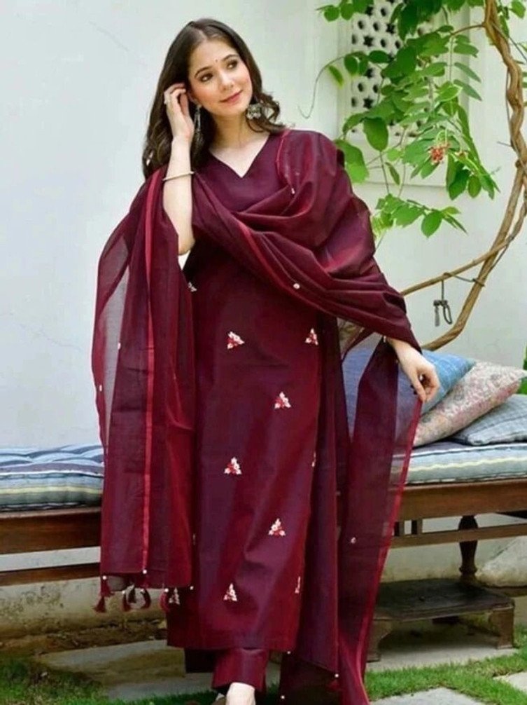DD’S CREATION Ethnic Top Pant and Dupatta Set for Women